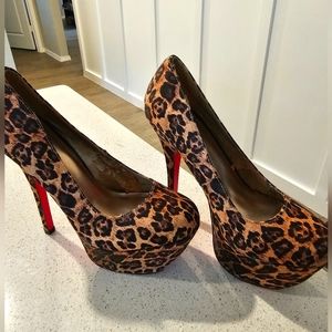 Leopard print platform heels. Charlotte Russe